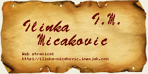 Ilinka Micaković vizit kartica